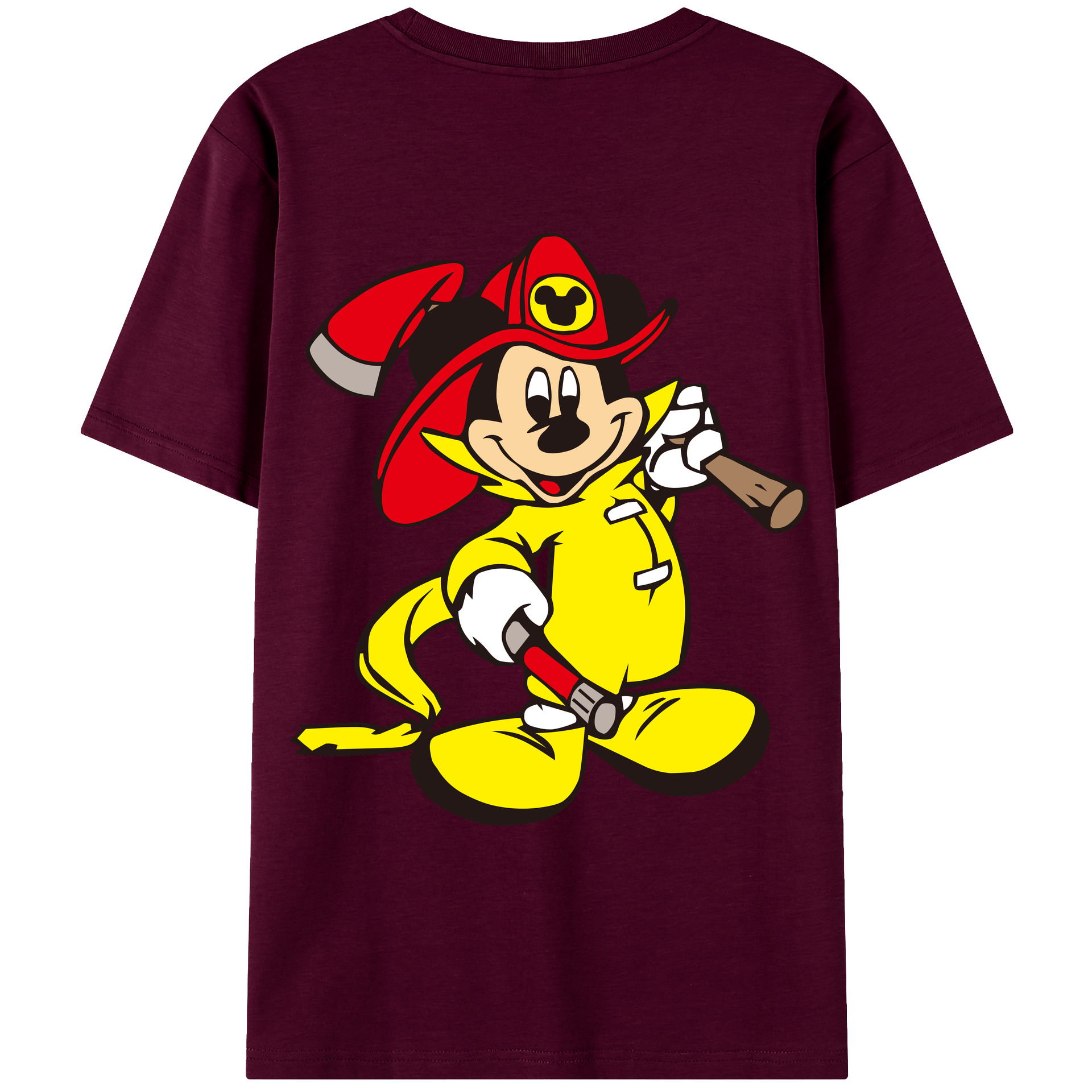 （画像用） ミッキーマウス Mickey Mouse レディース半袖Tシャツ(バックプリント)